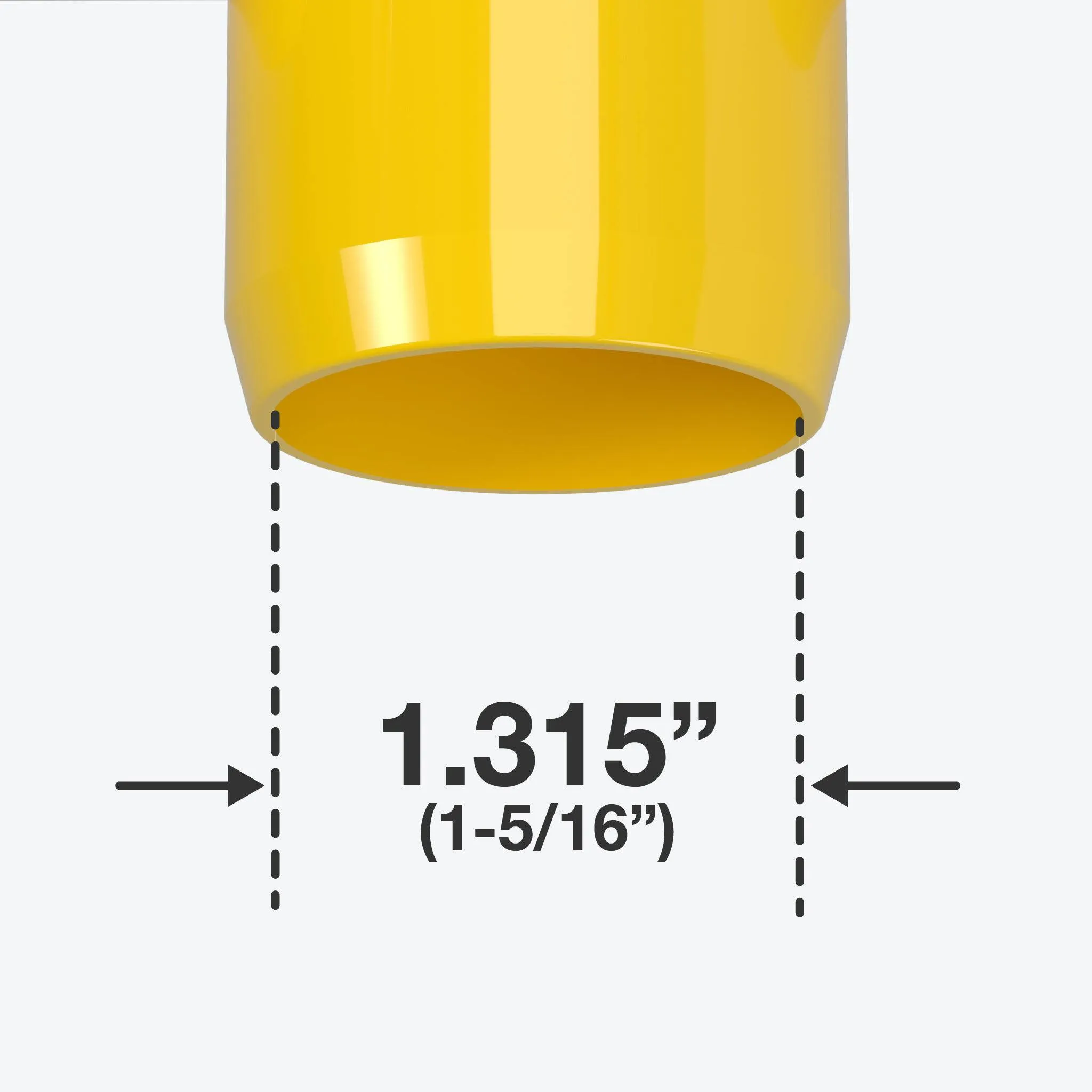 1 in. Slip Sling PVC Tee, Furniture Grade - Yellow