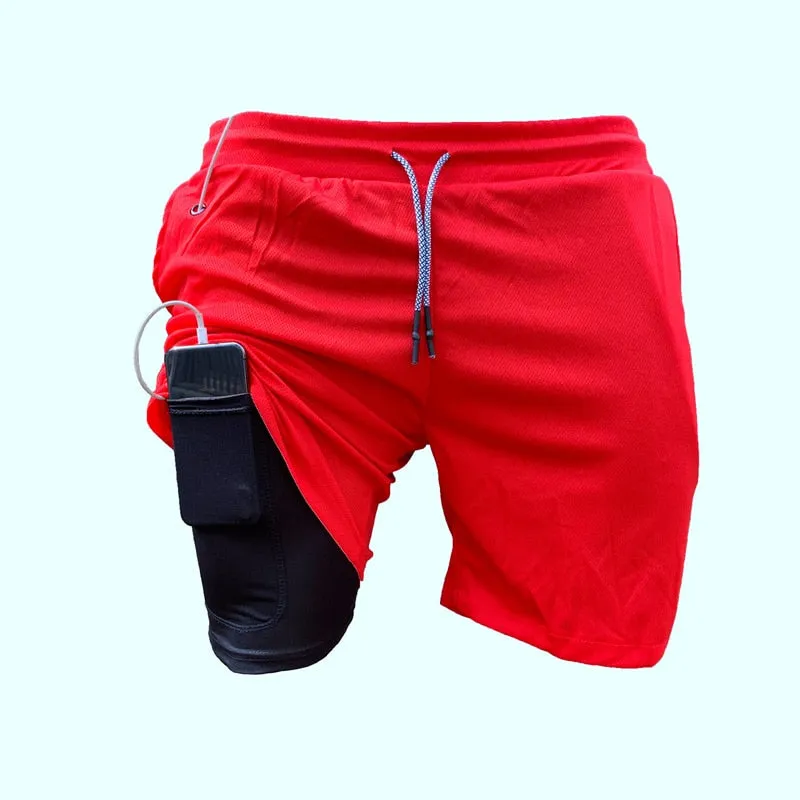 2022 Newest Running Shorts Men 2 in 1 Training Gym Shorts Fitness Men Joggers Jogging Summer