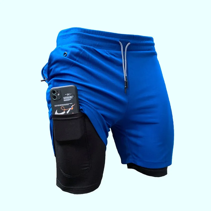 2022 Newest Running Shorts Men 2 in 1 Training Gym Shorts Fitness Men Joggers Jogging Summer