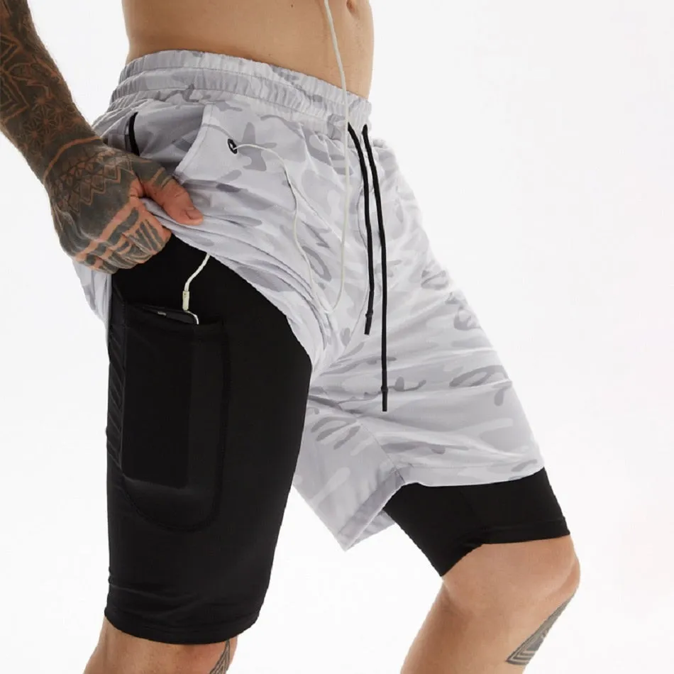 2022 Newest Running Shorts Men 2 in 1 Training Gym Shorts Fitness Men Joggers Jogging Summer