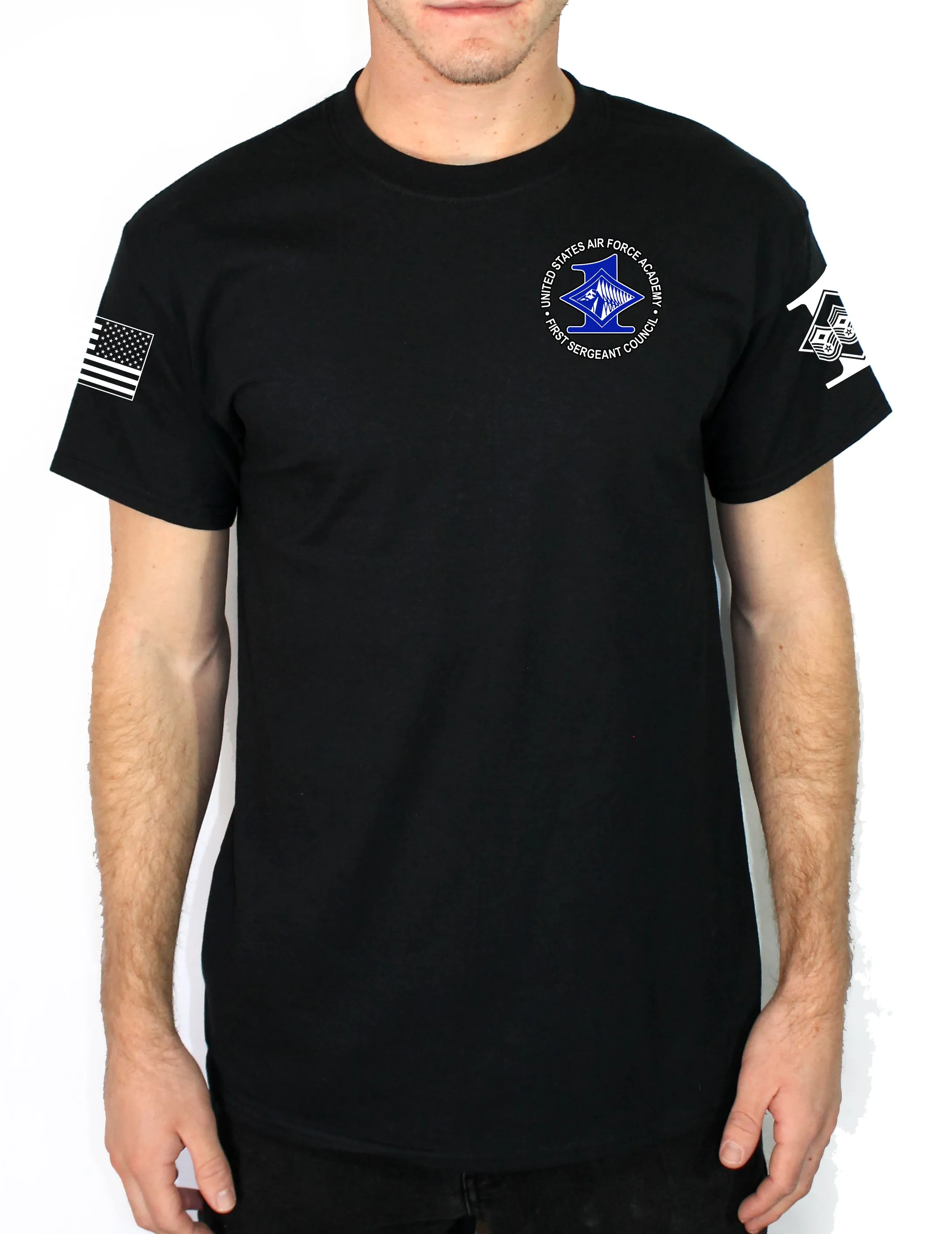 50-50 Blend Black Unisex PT Short Sleeve Shirt. Approved for PT