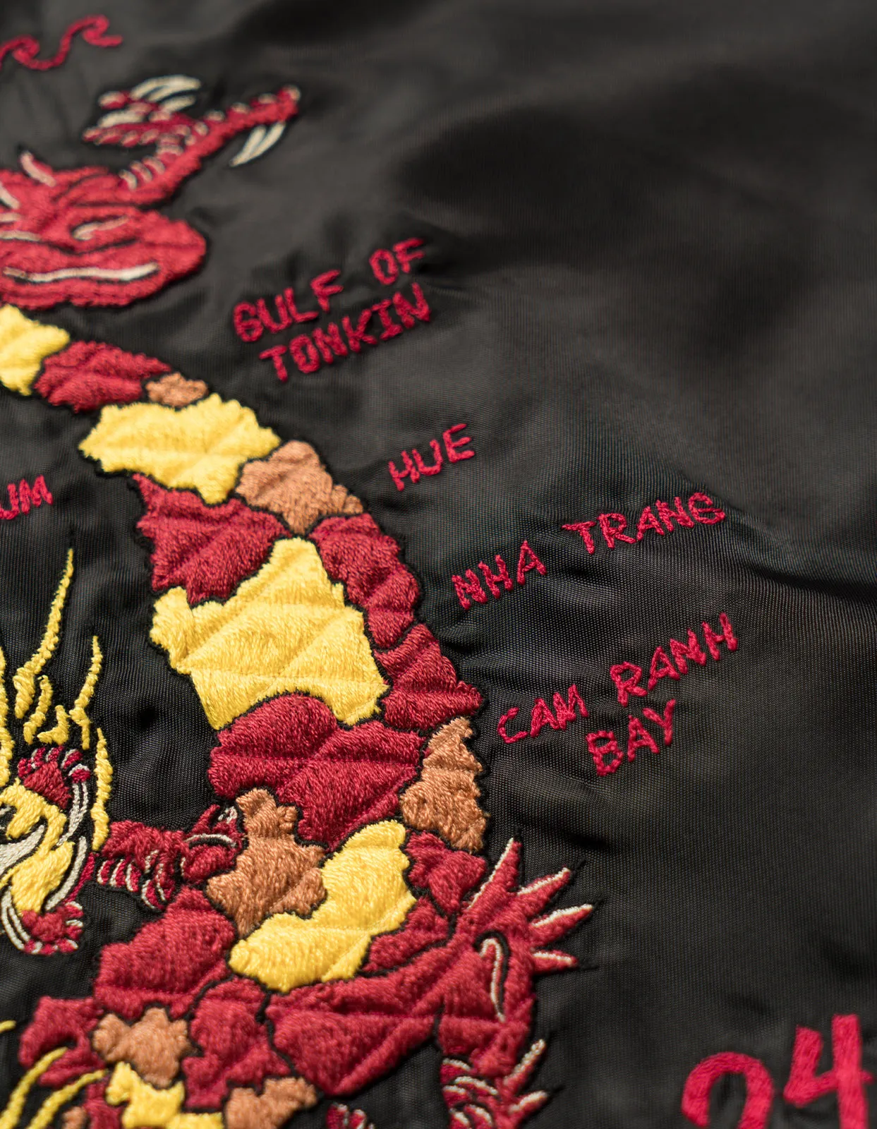 5247 Tour Dragon Map MA1 Jacket Black