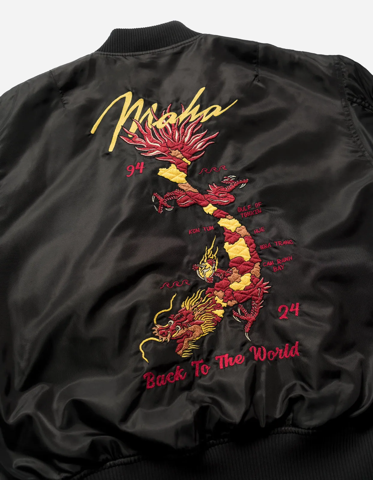 5247 Tour Dragon Map MA1 Jacket Black