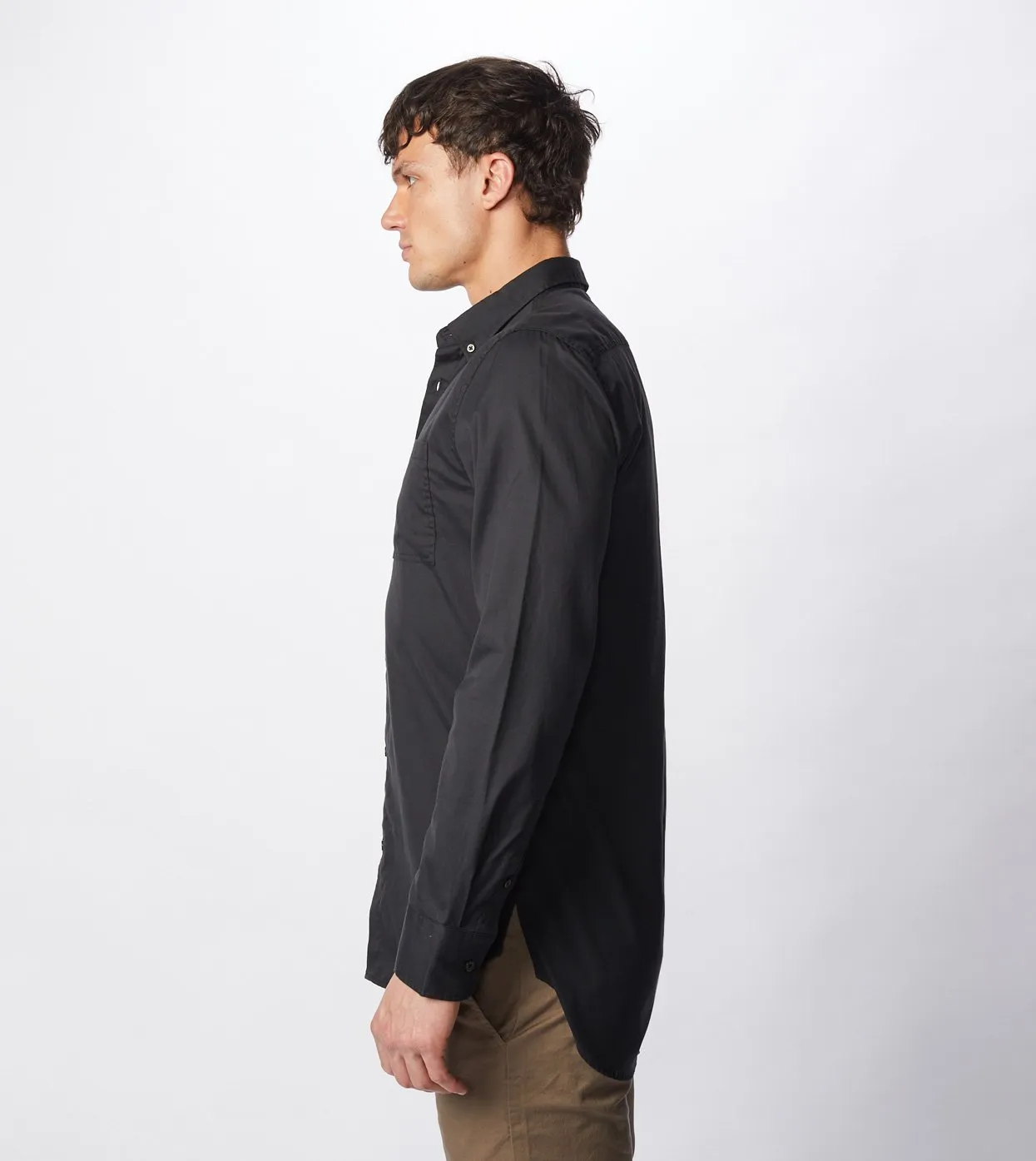 7 Foot LS Oxford Shirt Black