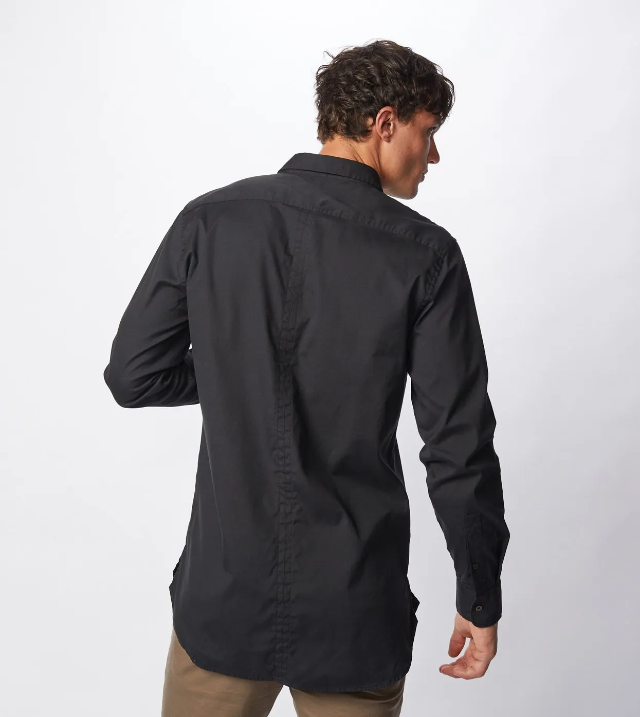 7 Foot LS Oxford Shirt Black