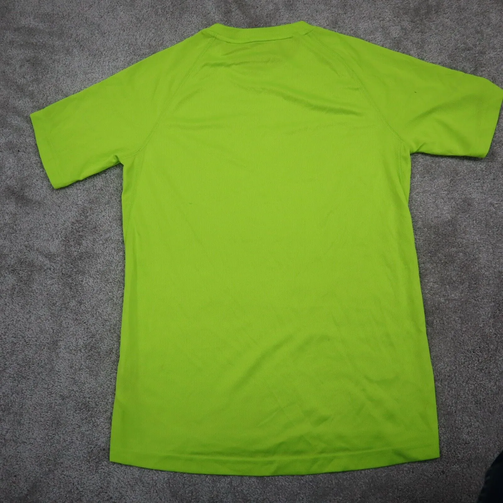 Adidas Athletics Sports T-Shirt Boys Small Light Green Short Sleeves Logo Shirt