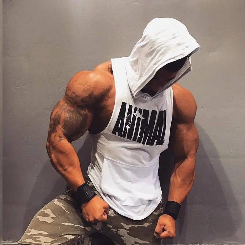 Aidase New Men Bodybuilding Cotton Tank top Gyms Fitness Hooded Vest Sleeveless Shirt Summer Casual Fashion Workout Brand Clothing