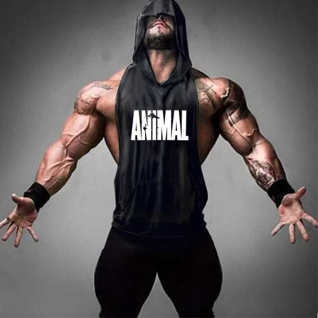 Aidase New Men Bodybuilding Cotton Tank top Gyms Fitness Hooded Vest Sleeveless Shirt Summer Casual Fashion Workout Brand Clothing