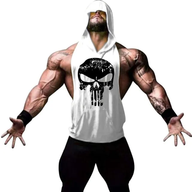 Aidase New Men Bodybuilding Cotton Tank top Gyms Fitness Hooded Vest Sleeveless Shirt Summer Casual Fashion Workout Brand Clothing