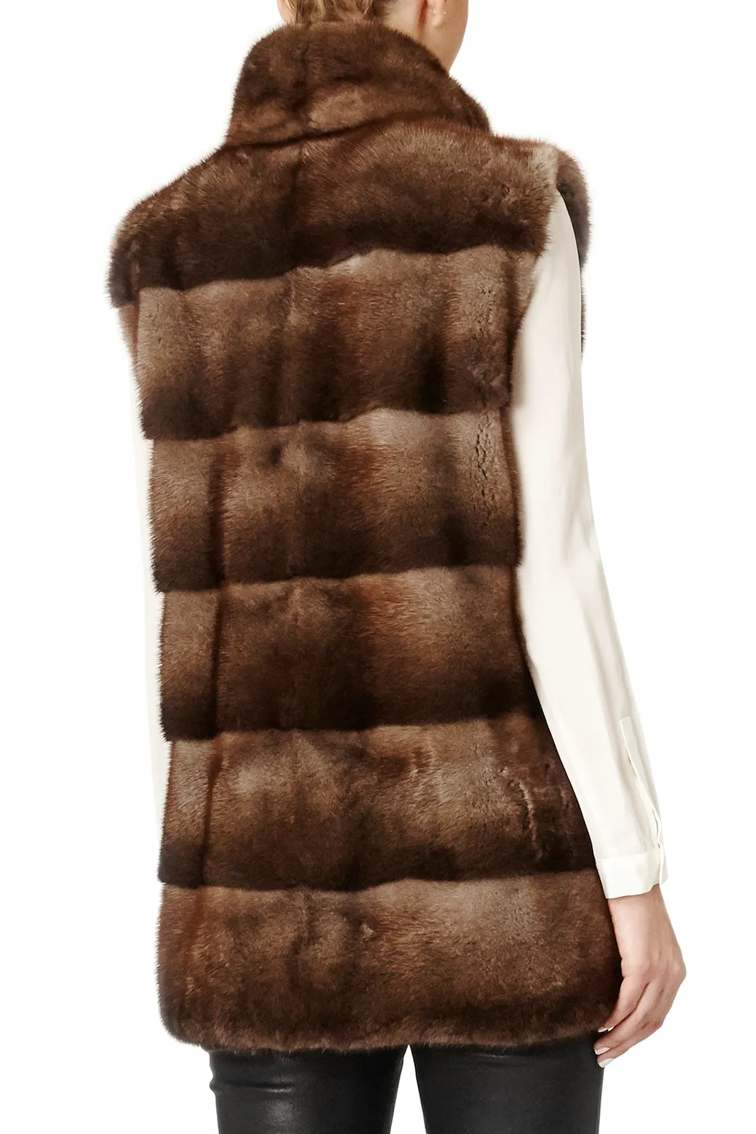 Alice Women's Long Mink Fur Vest