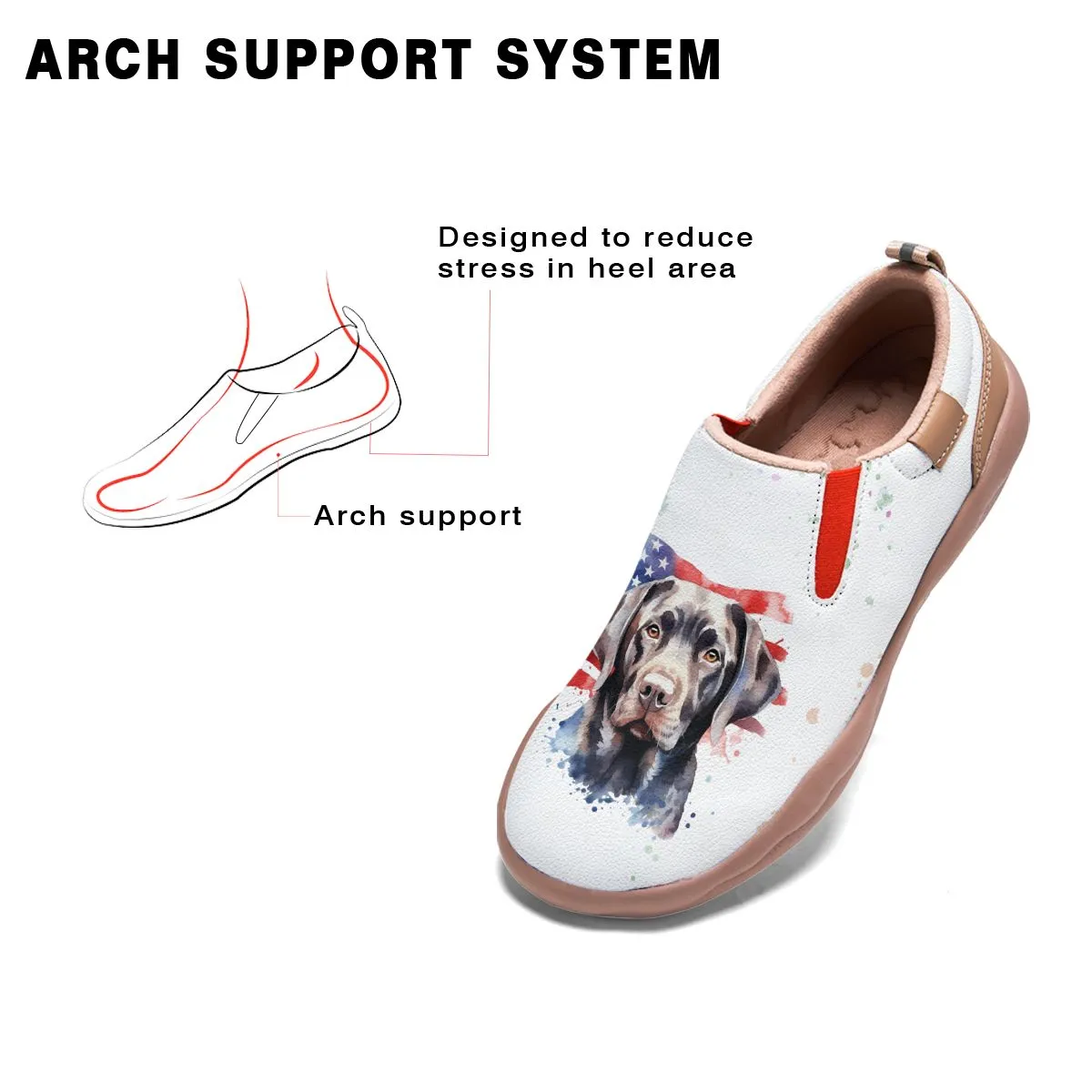 American Flag Dog Slip On