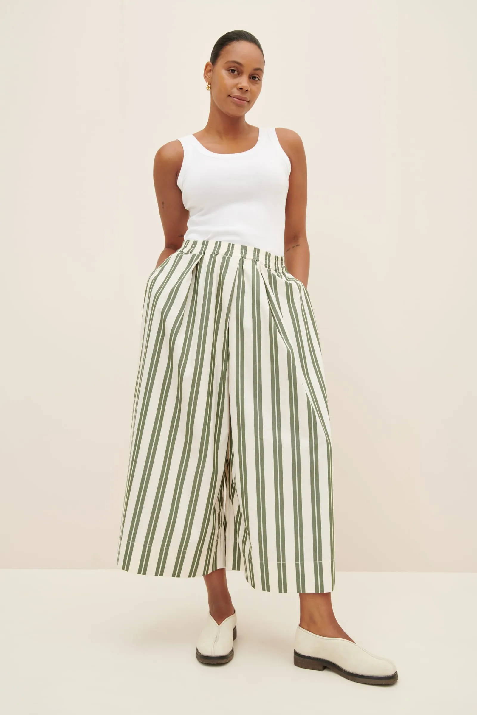 Athena Pant - Forest Stripe