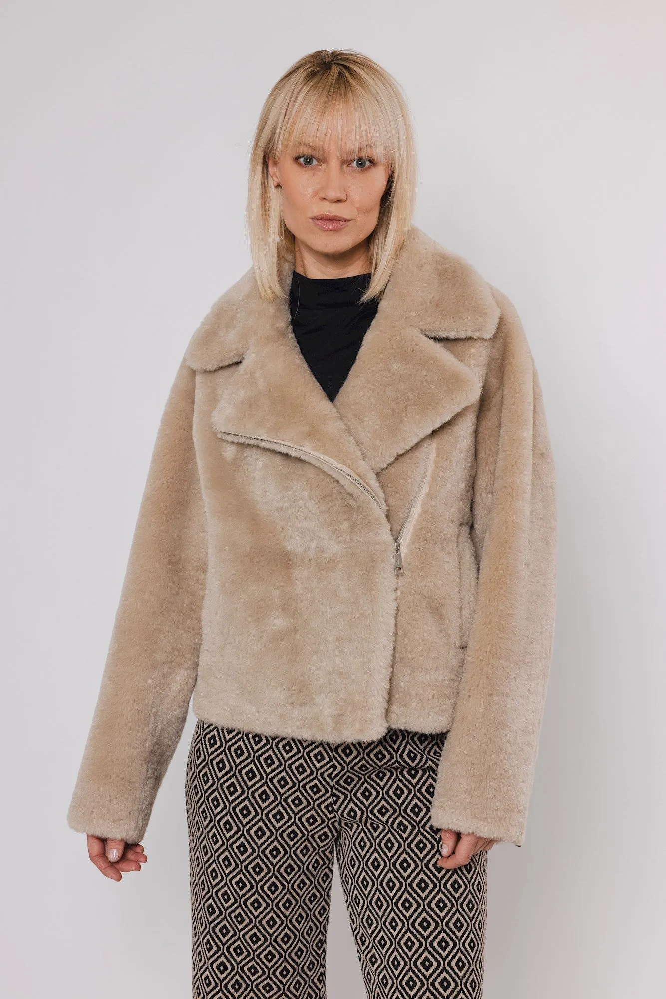 Bailo Birch Faux Fur Biker