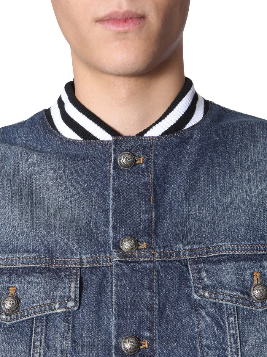 Balmain Denim Bomber Jacket