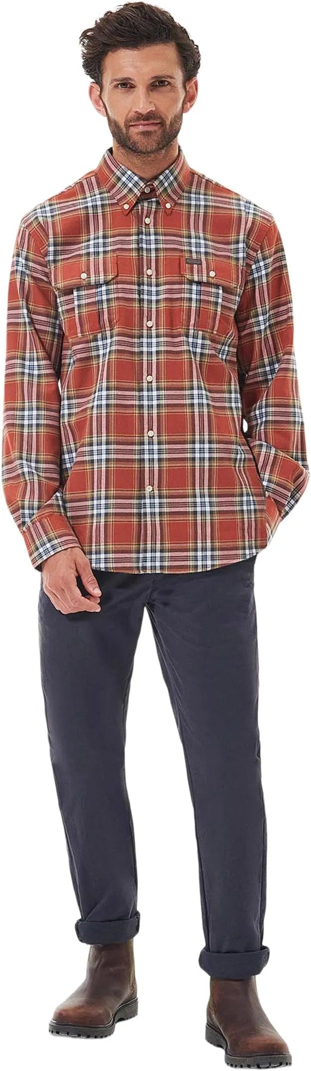 Barbour Singsby Thermal Shirt, Rust