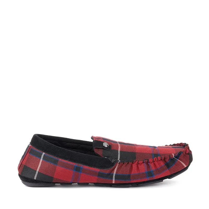 Benedict - Check Woven Moccasin - Merlot Check