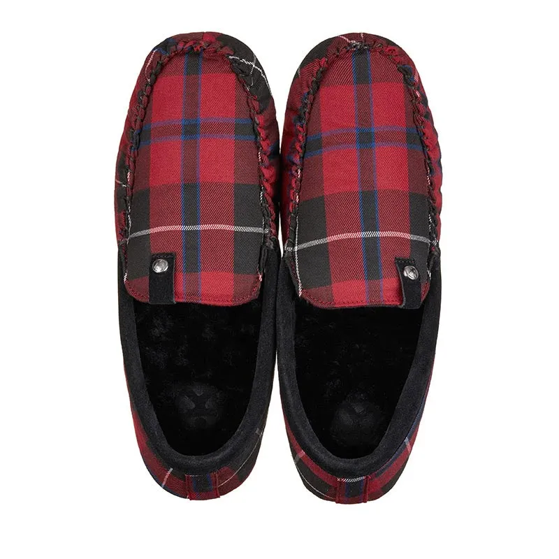 Benedict - Check Woven Moccasin - Merlot Check