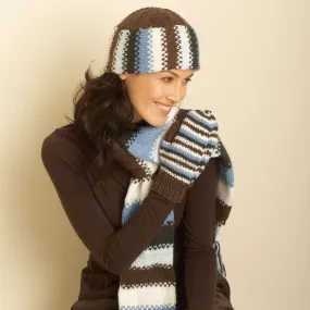 Bernat Knit Hat, Scarf And Mittens