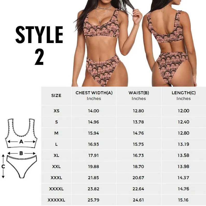 Bikini - Custom Boyfriend Face Swimsuits & Bikini Set For Women - Personalized Bikini Swimsuit