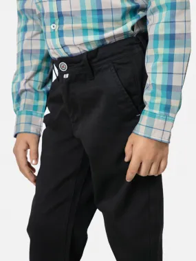 Black Casual Chino With Flap Pockets