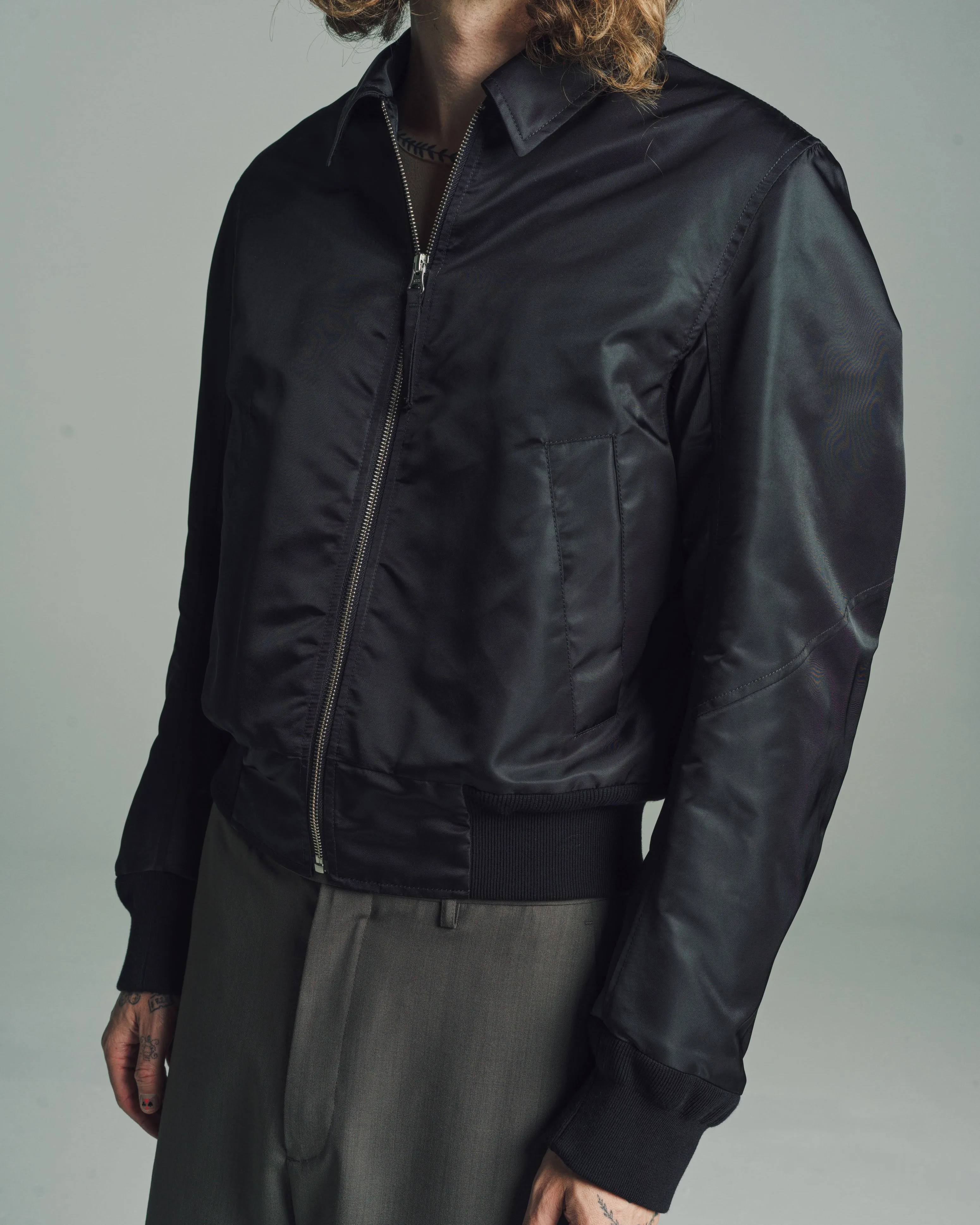 Black Nylon Sports Jacket