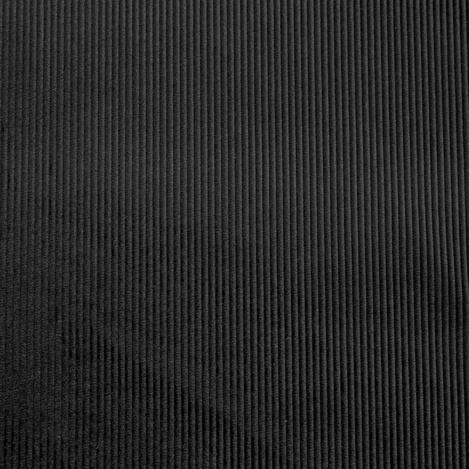 Black Ribbed Cotton Corduroy