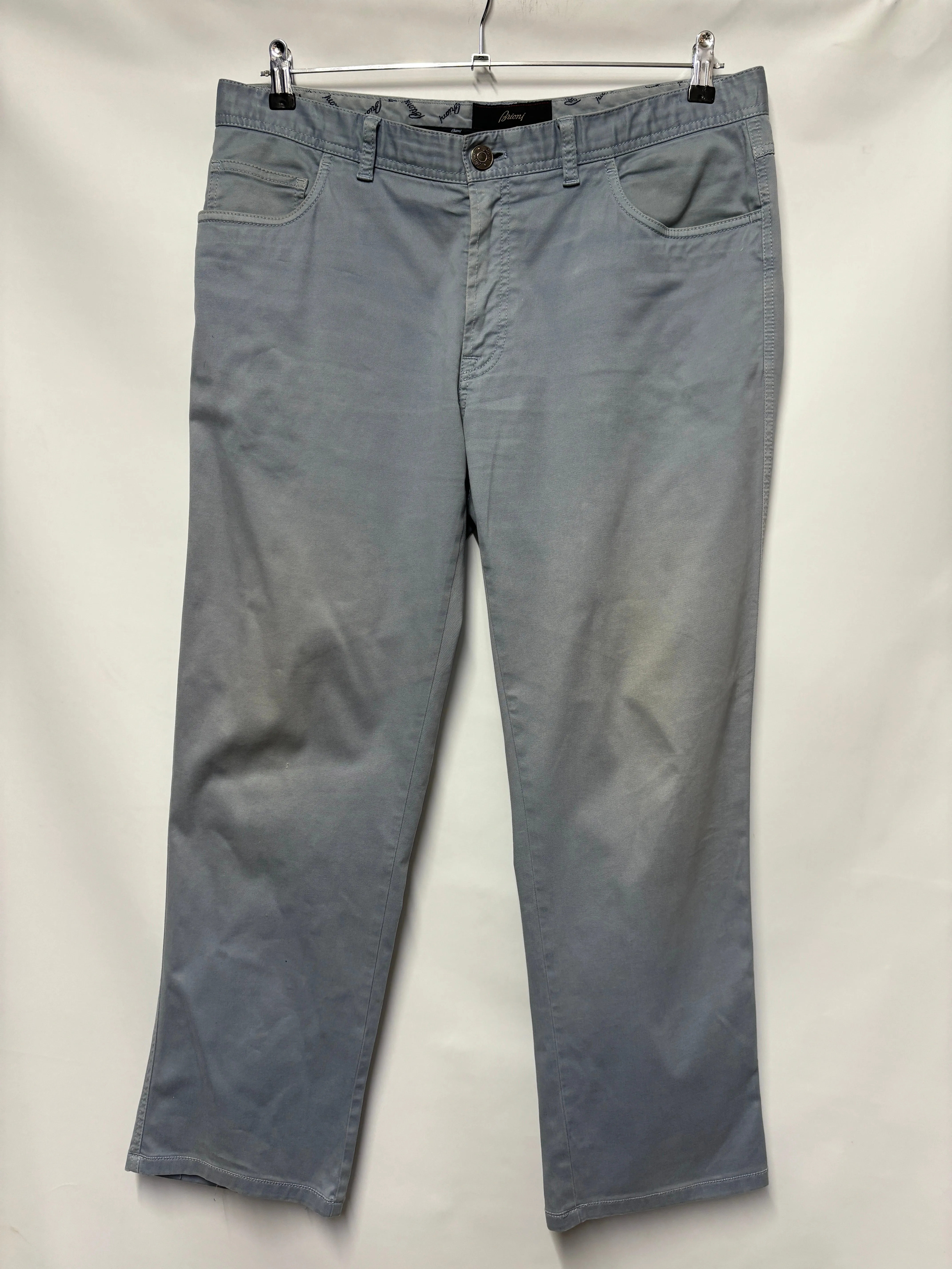 Brioni Light Blue Cotton Chinos 36R