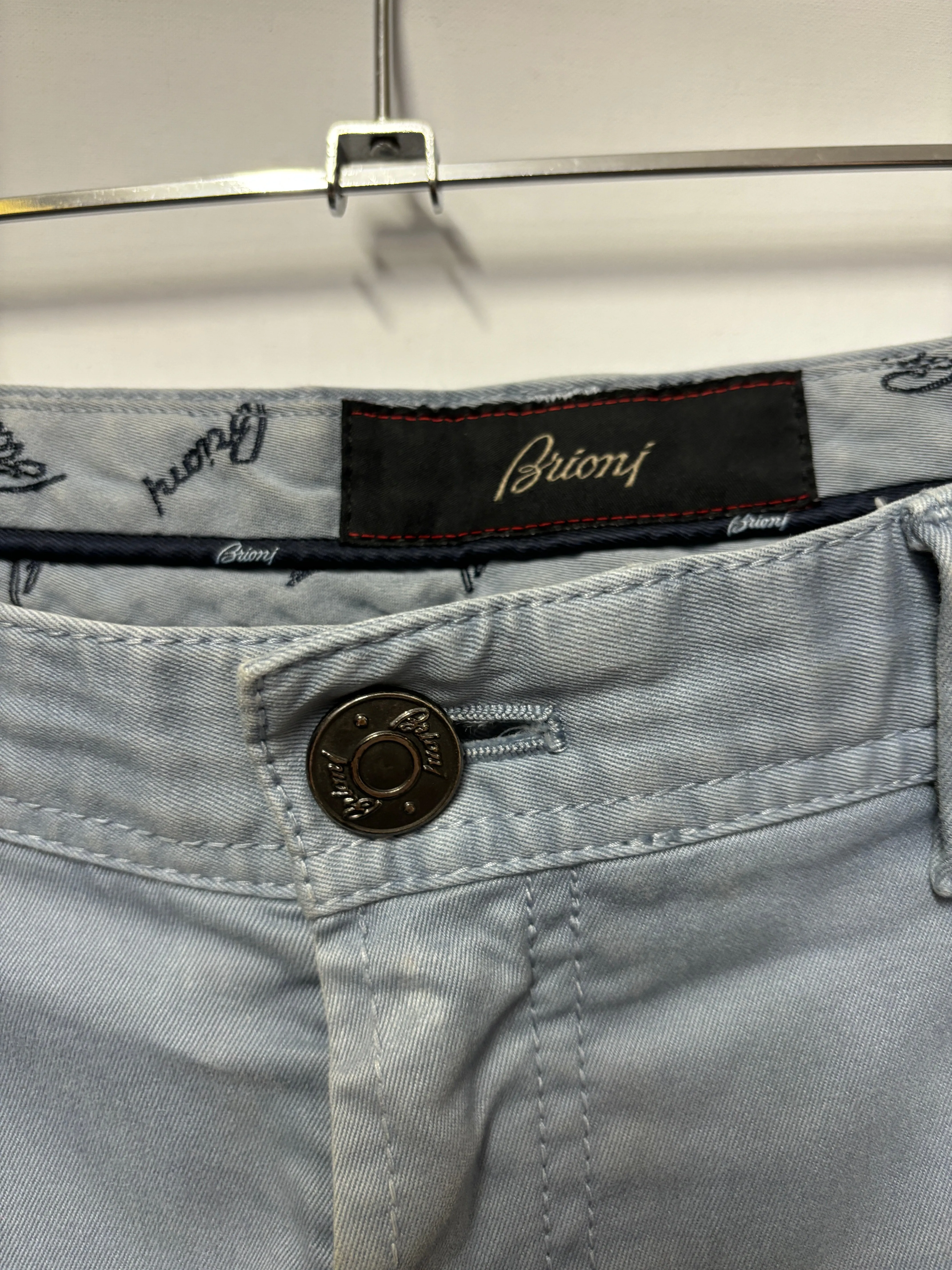 Brioni Light Blue Cotton Chinos 36R