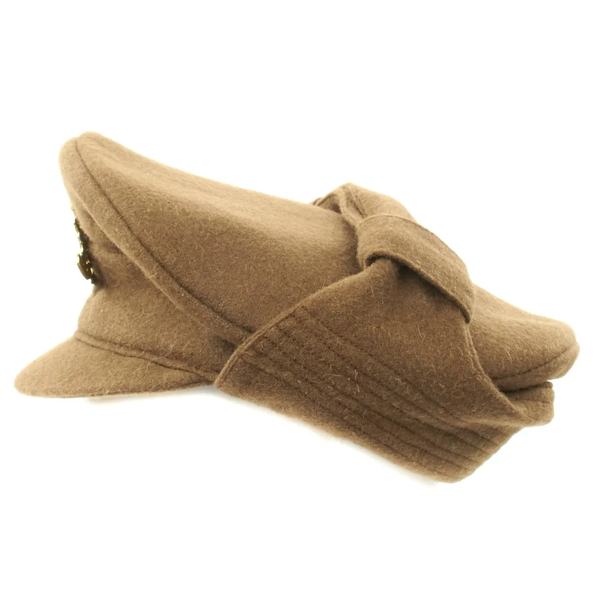 British WWI Gor Blimey 1915 Winter Forage Trench Cap- Wool