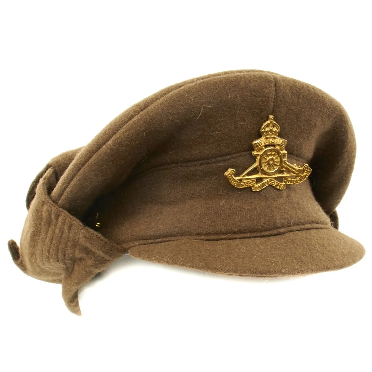 British WWI Gor Blimey 1915 Winter Forage Trench Cap- Wool