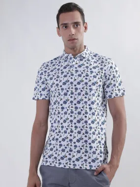 Bruun & Stengade Men White Printed Polo TShirt