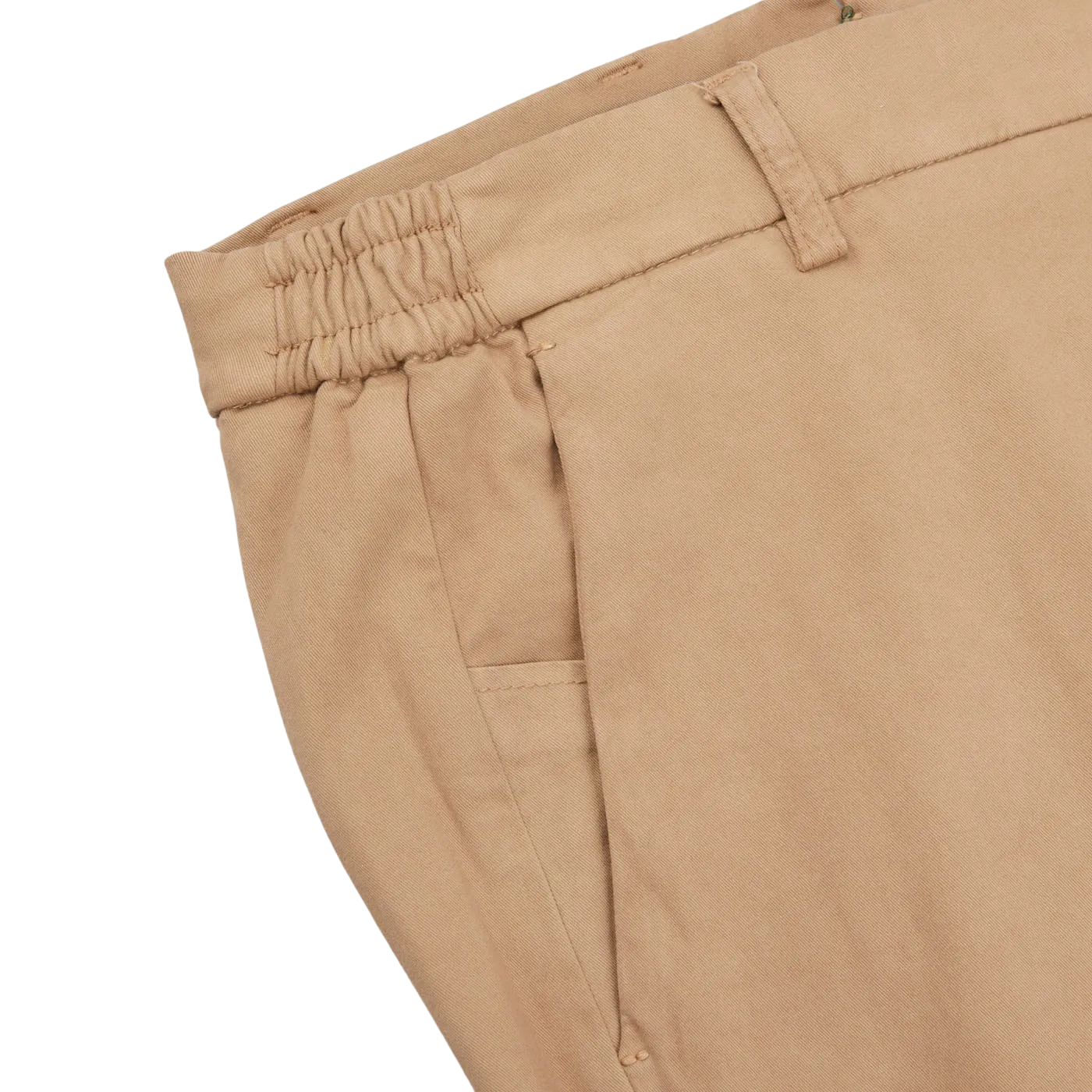 Camel Beige Cotton Stretch Chinos