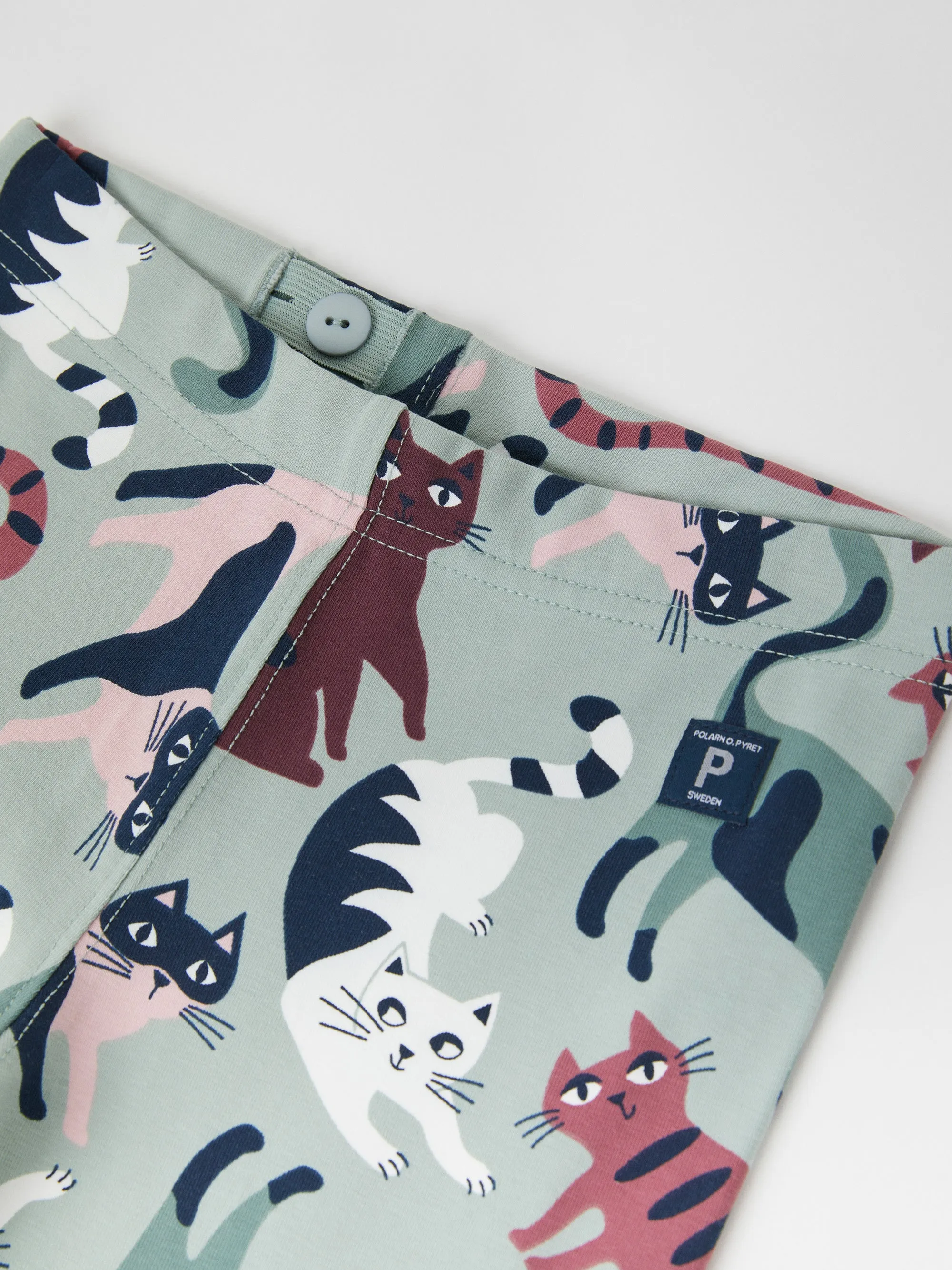 Cat Print Kids Leggings