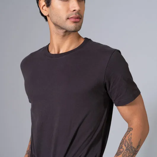 Cedar Wood Brown Crew Neck T-Shirt