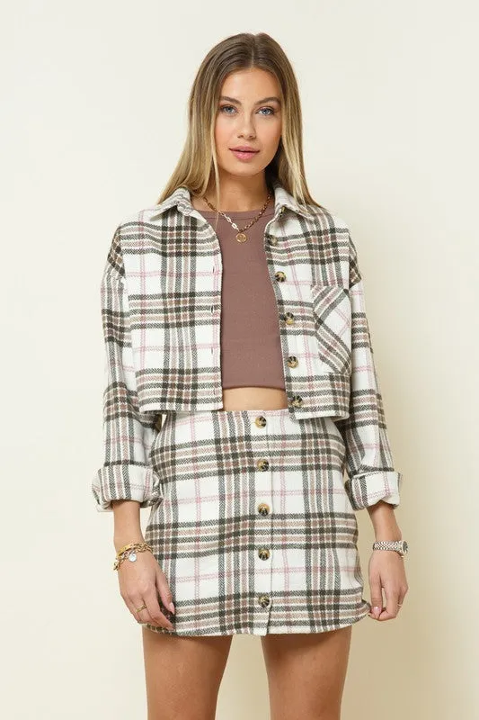 Check Mate Cropped Jacket