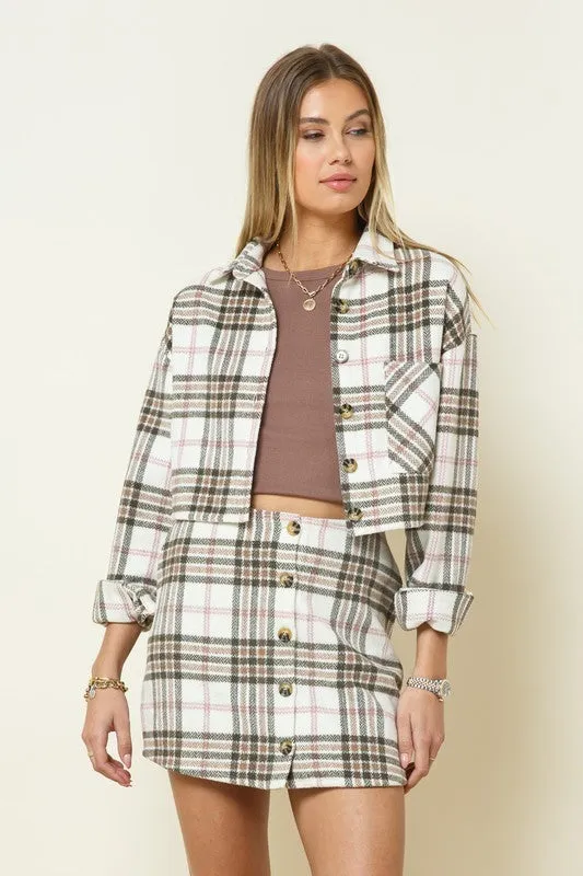 Check Mate Cropped Jacket