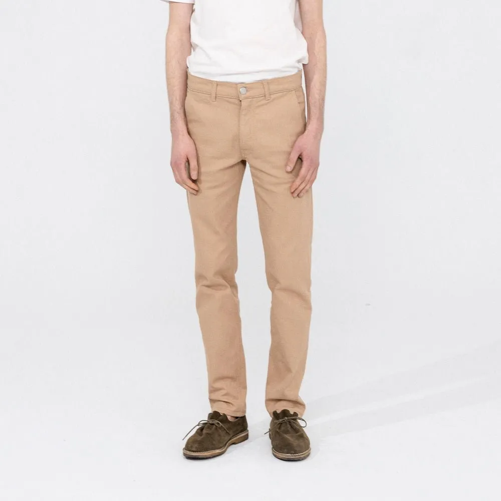 Chino Jeannot beige coupe demi-slim