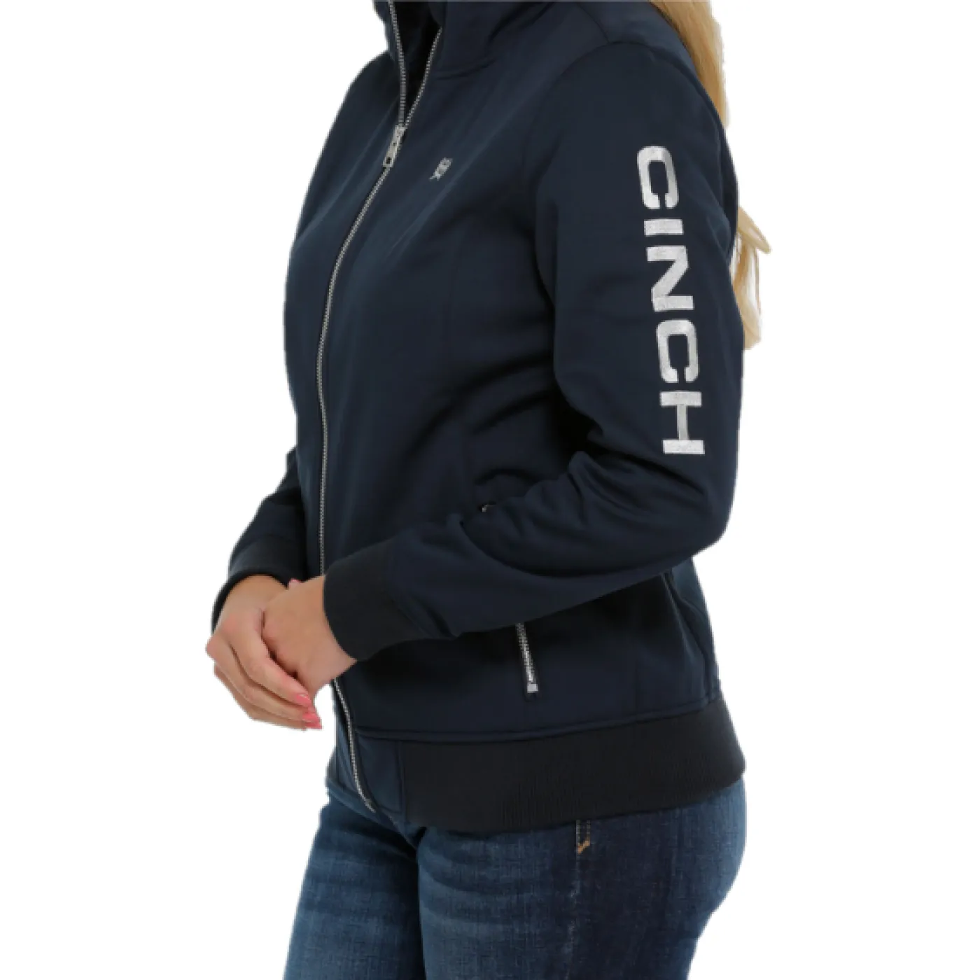 Cinch® Ladies Navy Blue Bonded Full Zip Bomber Jacket MAJ9842001