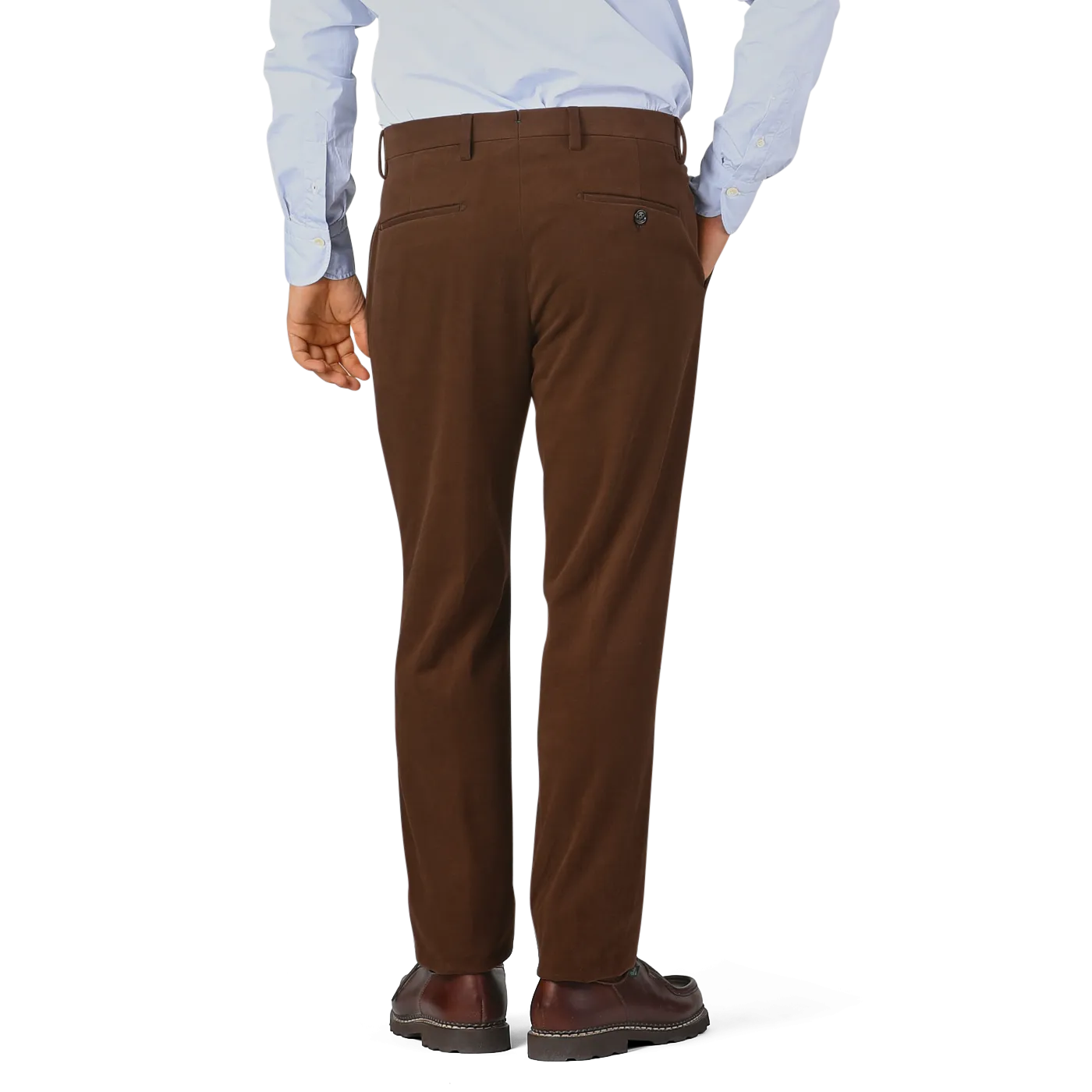 Cinnamon Brown Cotton Moleskin Trousers