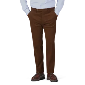 Cinnamon Brown Cotton Moleskin Trousers