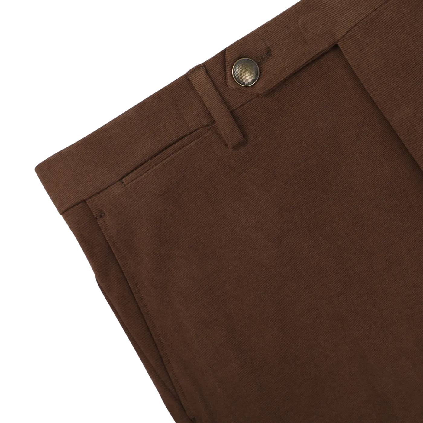 Cinnamon Brown Cotton Moleskin Trousers