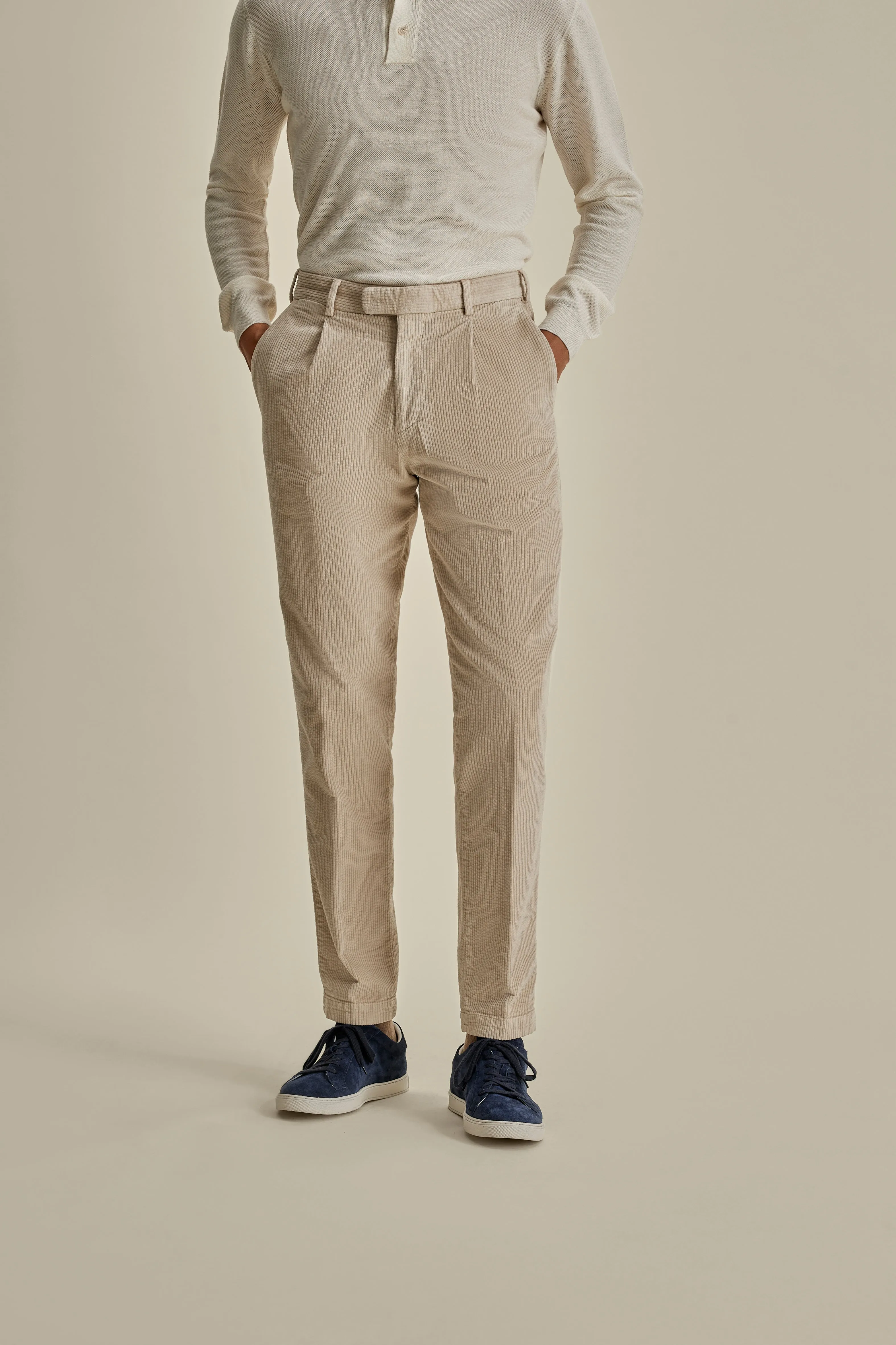 Corduroy Single Pleat Chinos