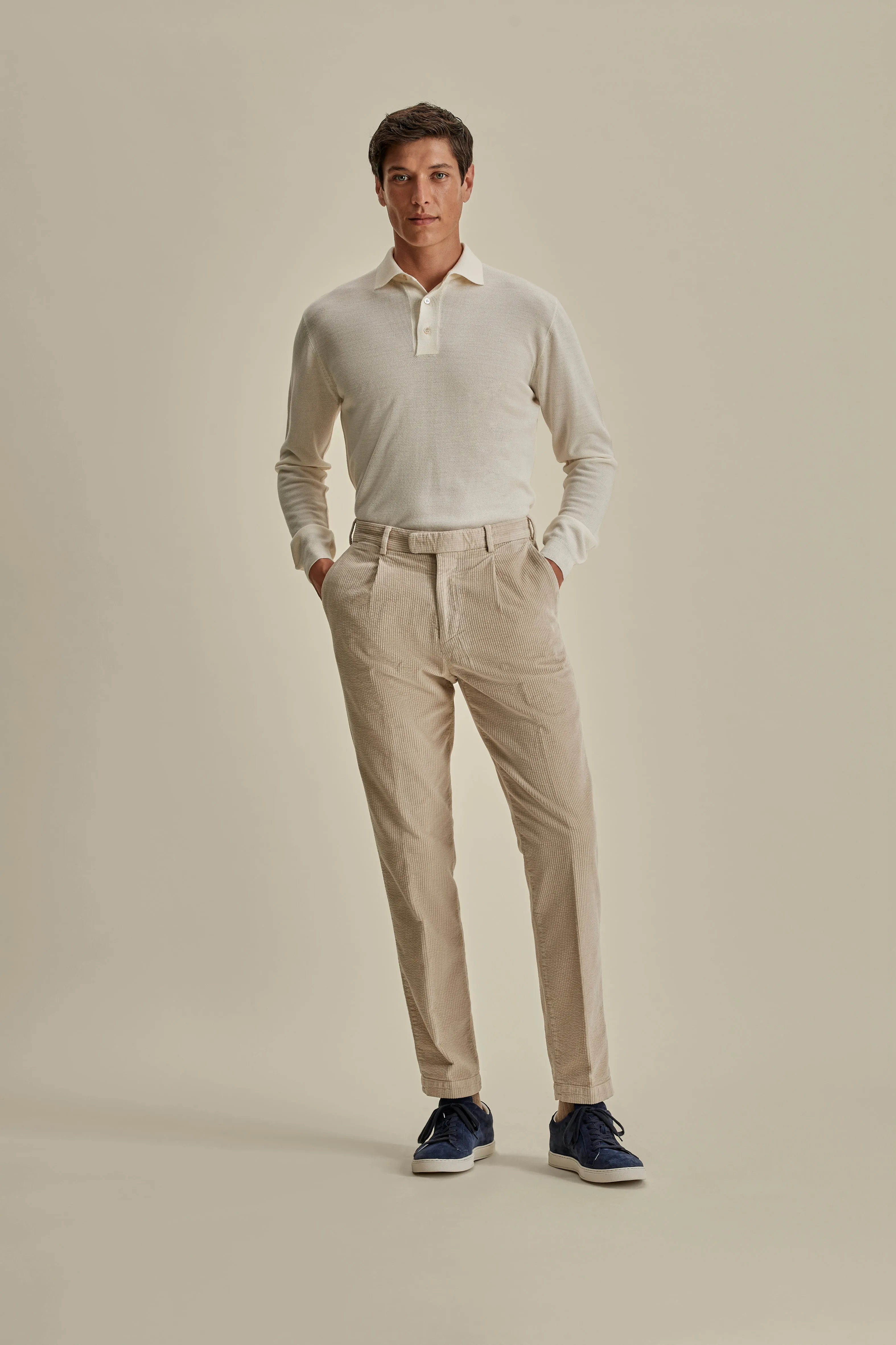 Corduroy Single Pleat Chinos