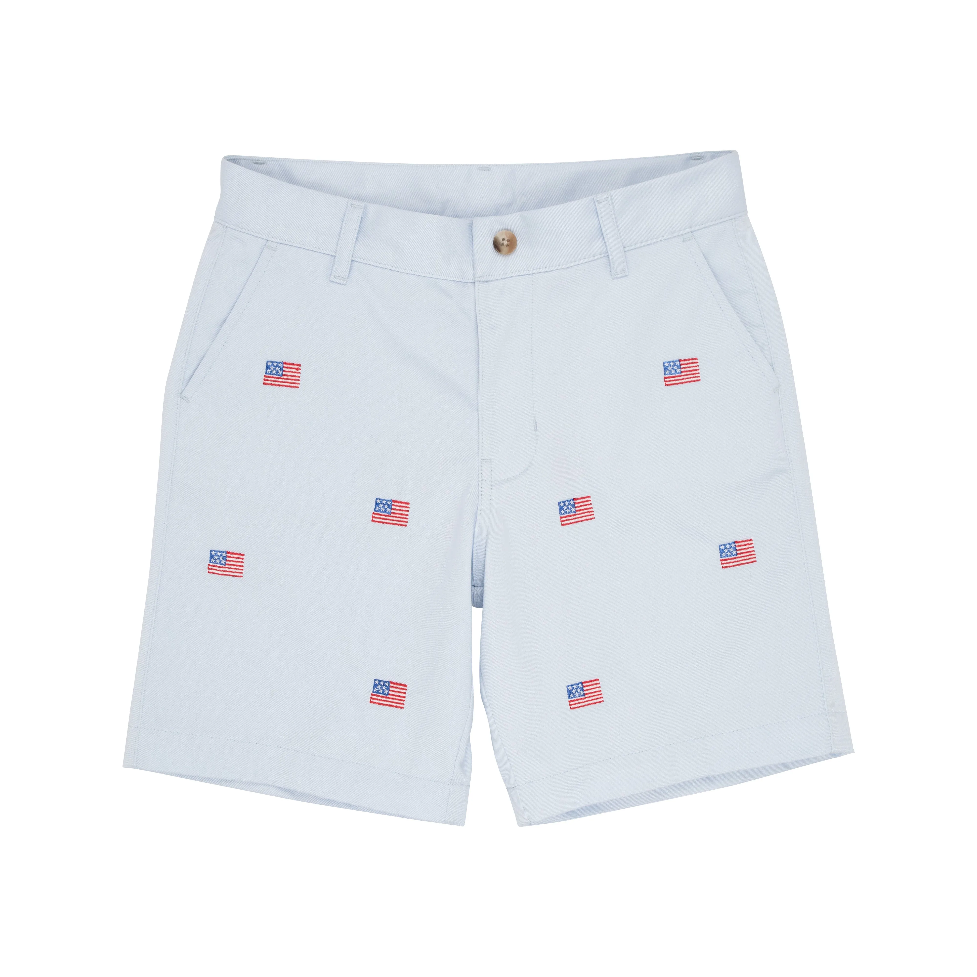 Critter Charlie's Chinos - Buckhead Blue & American Flag Embroidery