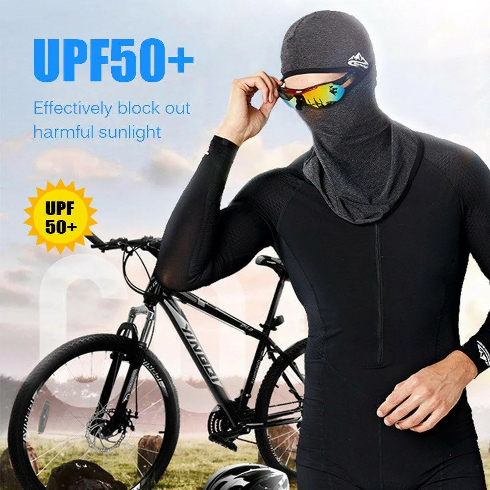 Cycling Face Mask UPF50  Helmet Liner Balaclava Cooling Ice Silk Neck Gaiter Summer UV Protection Headgear