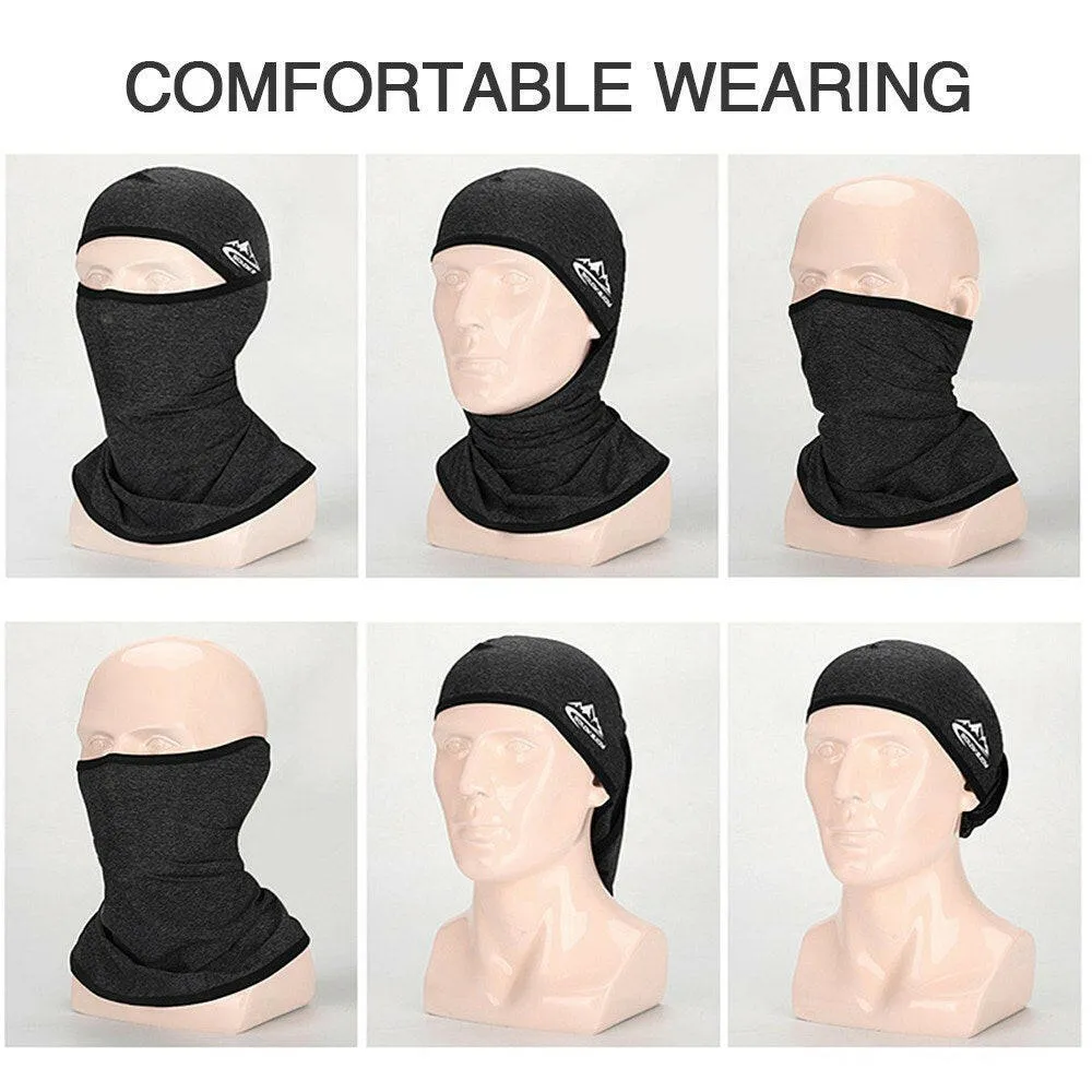 Cycling Face Mask UPF50  Helmet Liner Balaclava Cooling Ice Silk Neck Gaiter Summer UV Protection Headgear