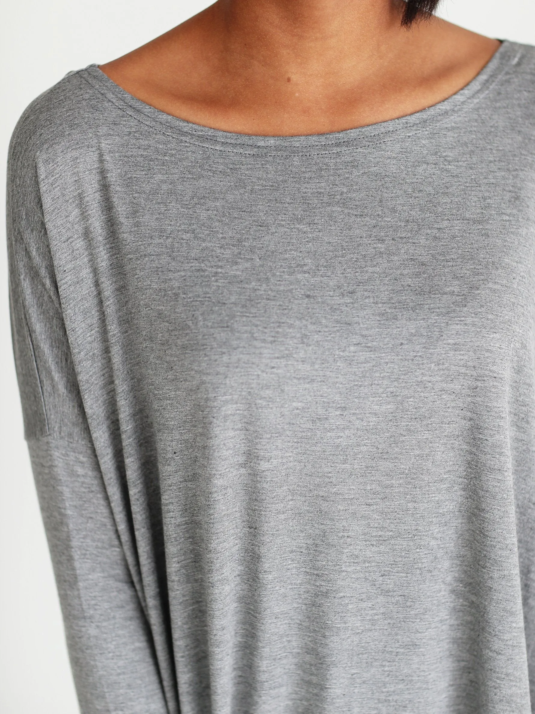 Dark Heather Gray Long Sleeve Tunic