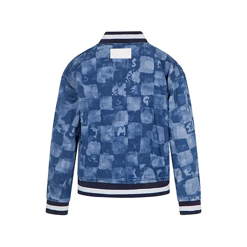 Denim blue bomber jacket by MSGM