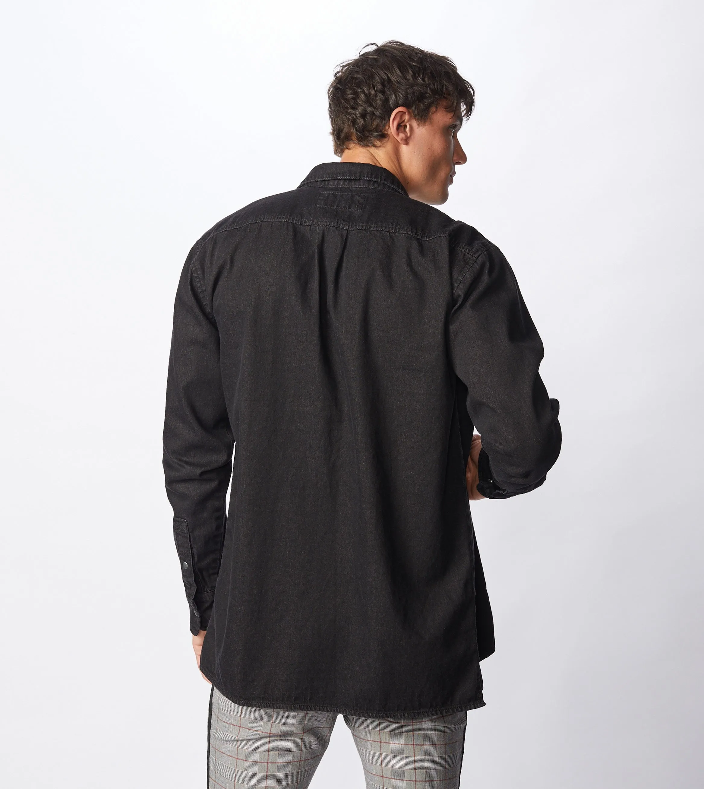 Denim LS Shirt Archive Black