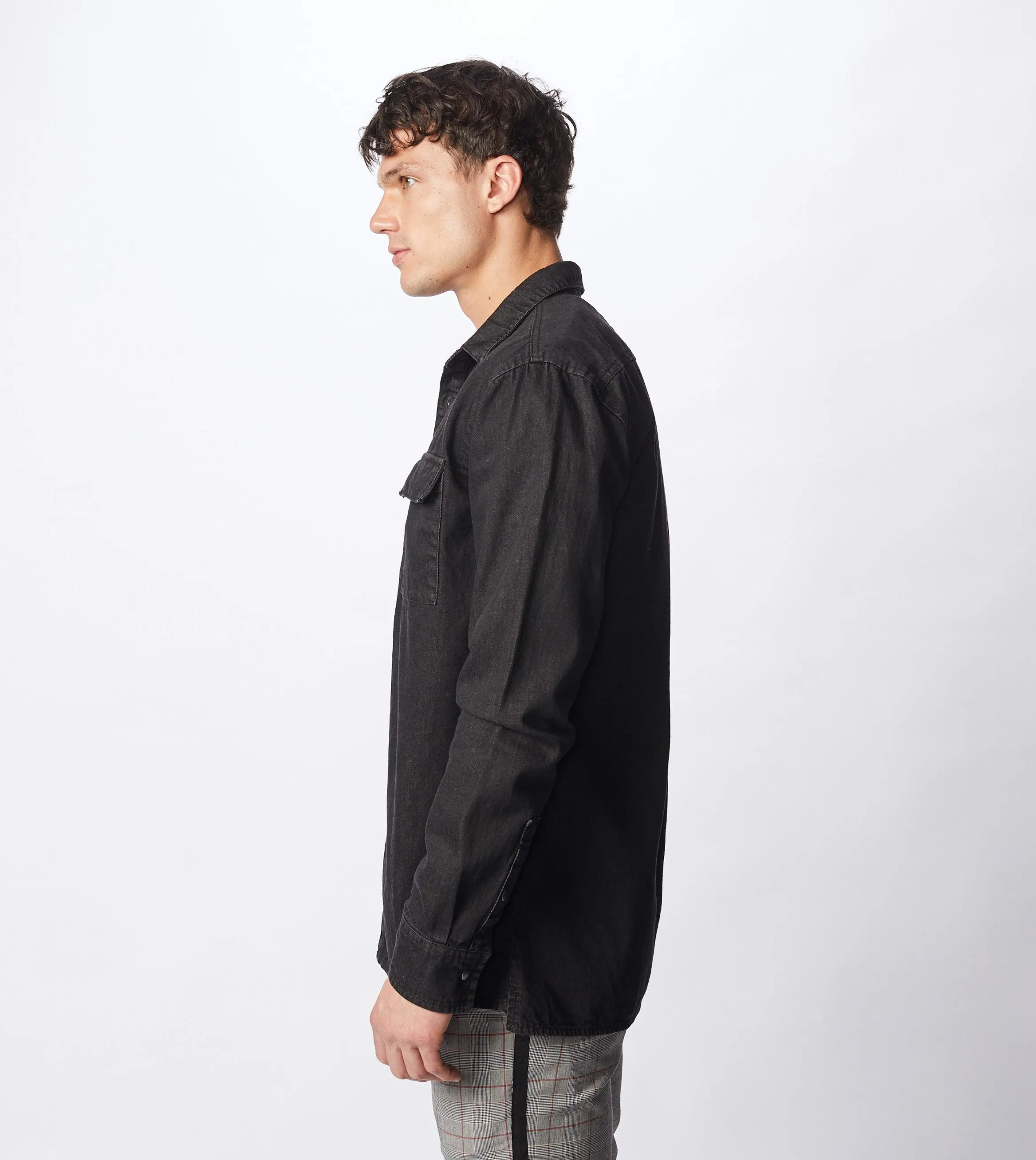 Denim LS Shirt Archive Black